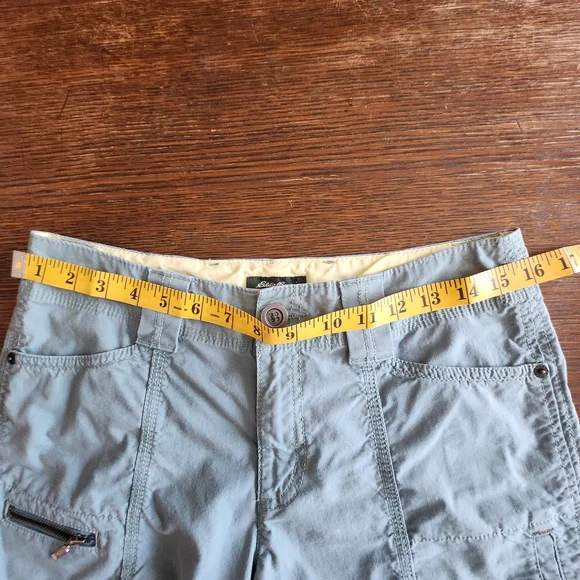 Womens Blue Cargo Shorts - Picture 5 of 9